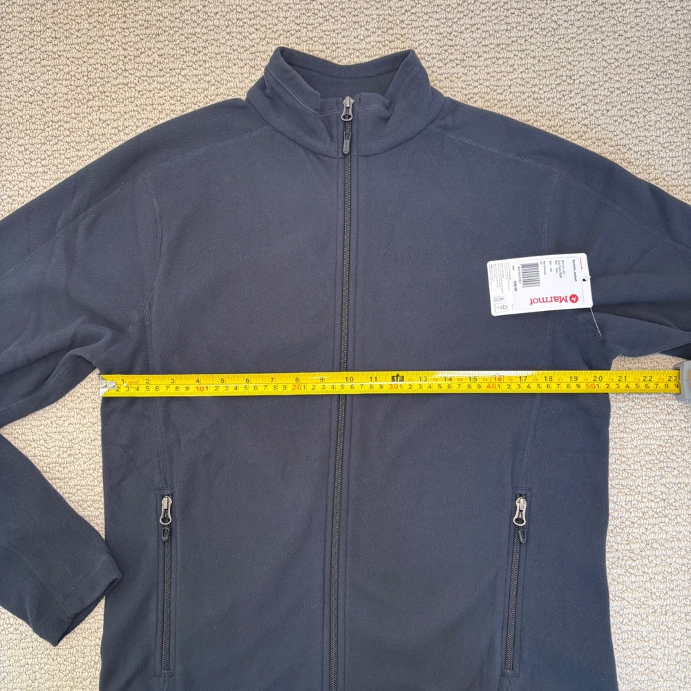 Marmot Rocklin Full Zip Fleece Jacket Mens Medium Black 901075 NWT - Picture 8 of 16